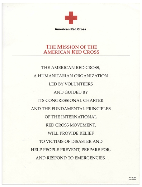 Red Cross Mission Statement Flyer